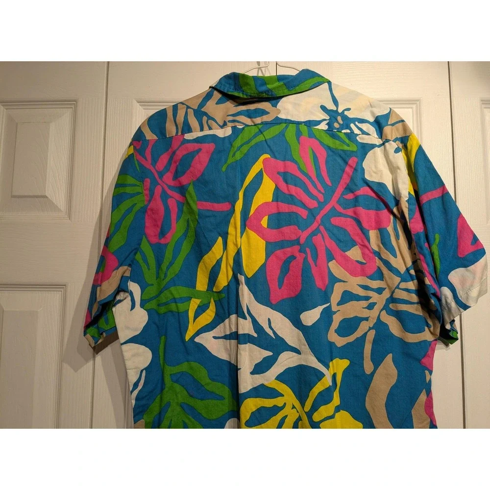 VINTAGE Surf Line Hawaii Shirt Men M Blue Aloha Hawaiian Original Jams World 80s - Picture 7 of 13